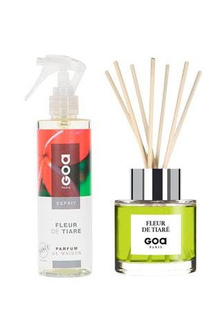 Vaporisateur d'ambiance 250 ml et Bouquet parfumé Goatier 200 ml - Fleur de tiaré