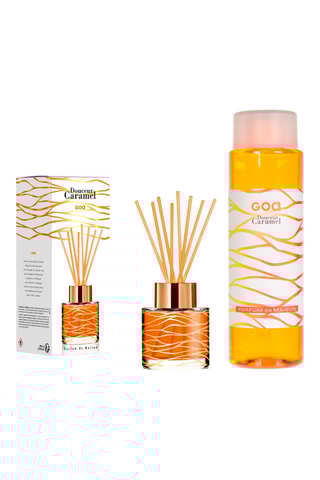 Bouquet parfumé Goatier - Caramel 200 ml et recharge 250 ml