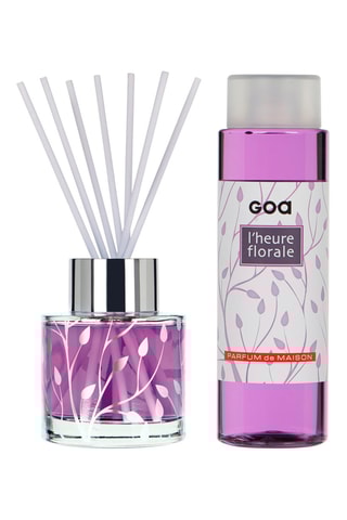 Bouquet parfumé Goatier - L'heure florale 200 ml et recharge 250 ml