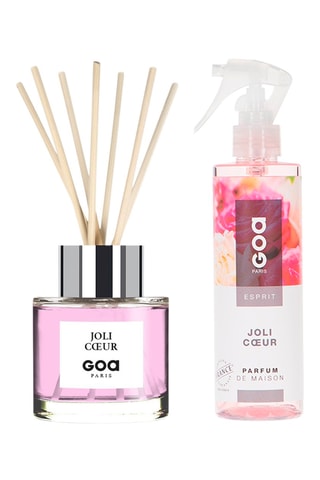 Bouquet parfumé Goatier - Joli coeur 200 ml et vaporisateur d'ambiance 250 ml
