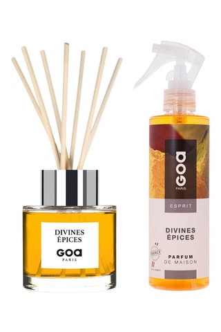Bouquet parfumé Goatier - Divines épices 200 ml et vaporisateur d'ambiance 250 ml