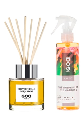 Bouquet parfumé Goatier - Chèvrefeuille des jardins 200 ml et vaporisateur d'ambiance 250 ml
