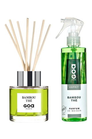 Bouquet parfumé Goatier - Bambou thé 200 ml et vaporisateur d'ambiance 250 ml