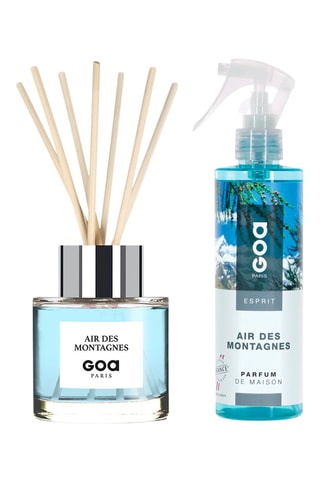 Bouquet parfumé Goatier - Air des montagnes 200 ml et vaporisateur d'ambiance 250 ml