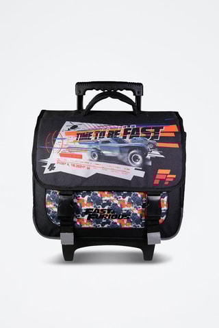 Pasta com rodinhas Fast And Furious - Preto