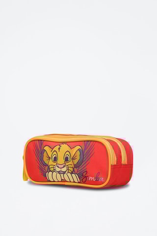 Estojo Simba O Rei Leão Disney Vermelho e amarelo