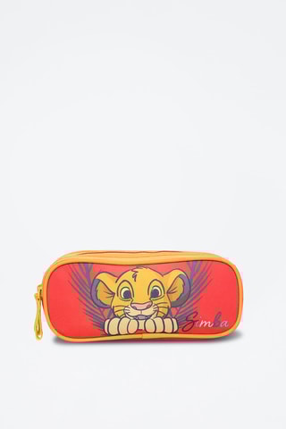 Estojo Simba O Rei Leão Disney Vermelho e amarelo