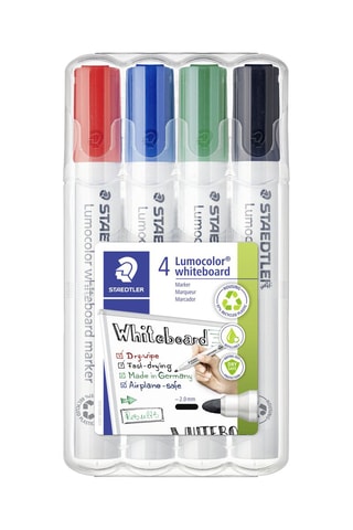 4 marcadores apagáveis Lumocolor®