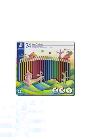 Caixa de metal 24 lápis de cor WOPEX® Noris® colour 185 - 3 mm
