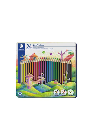 Caixa de metal 24 lápis de cor WOPEX® Noris® colour 185 - 3 mm