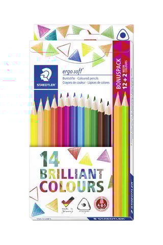 14 lápis de cor triangulares ergosoft®