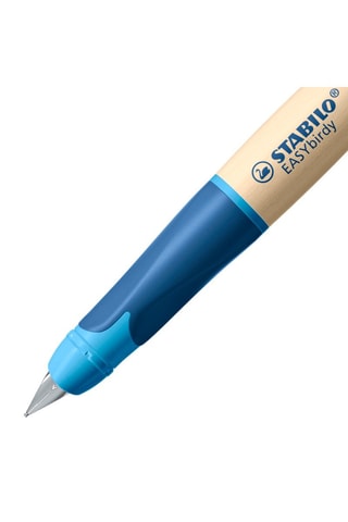 Caneta de pena em madeira Easybirdy - Tinta azul
