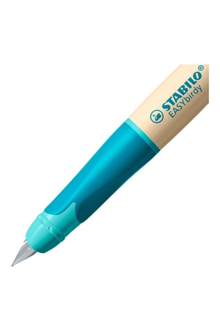 Caneta de pena em madeira Easybirdy - Tinta azul