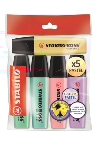 5 sublinhadores Boss Original - 5 cores