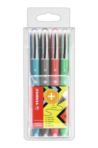 4 canetas roller Worker - 4 cores