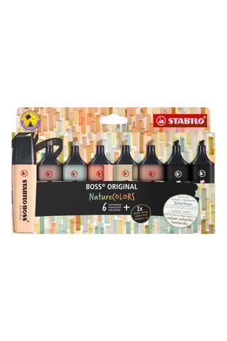 8 sublinhadores Boss Original Naturecolors - 7 cores