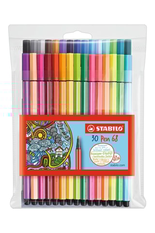 30 canetas de feltro Pen 68 - 30 cores