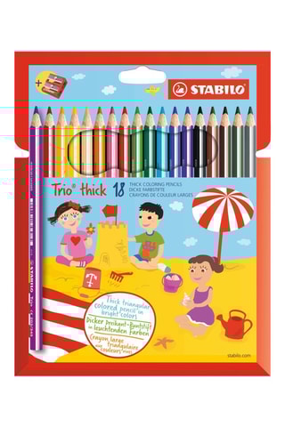 18 lápis de cor Trio - Multicolor