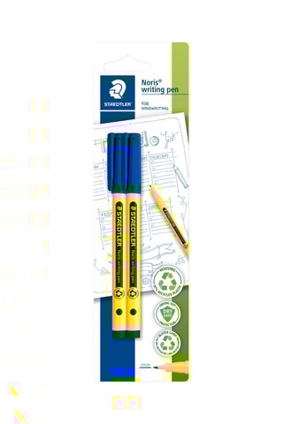 2 canetas de feltro de escrever Noris® - Azul