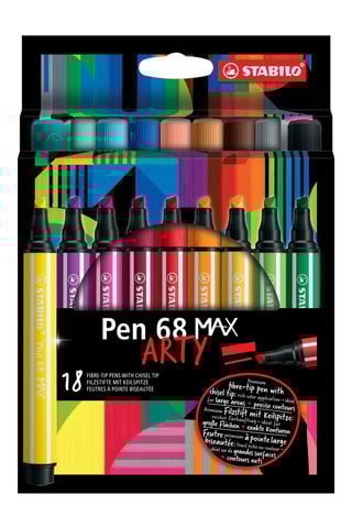 18 canetas de feltro Pen 68 Max - 18 cores