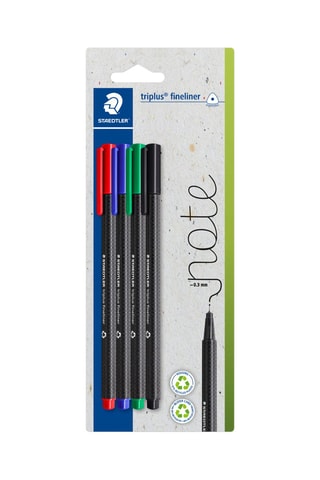 4 canetas de feltro Triplus® fineliner 334 - 4 cores