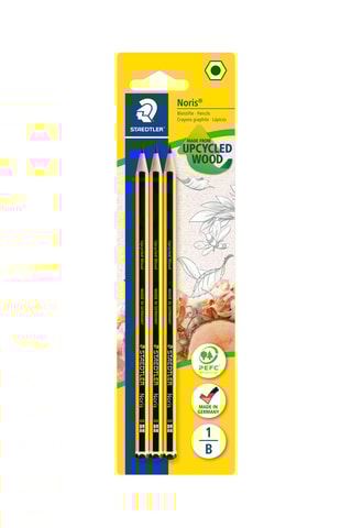 3 lápis de grafite Noris® 120 UW - HB