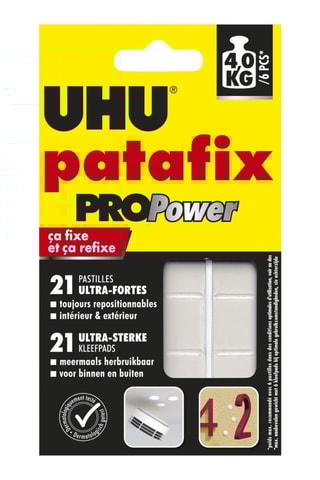 21 pastilhas adesivas Patafix Propower