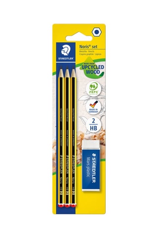 3 lápis de grafite Noris® 120 UW - HB