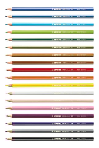 18 lápis de cor Green Colors - Multicolor