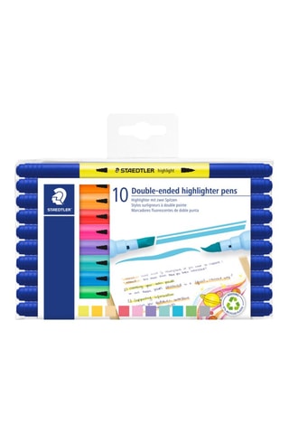 10 sublinhadores Staedtler® 3620 - 10 cores