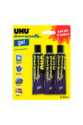 3 tubos de cola gel Universelle - 3 x 35 ml