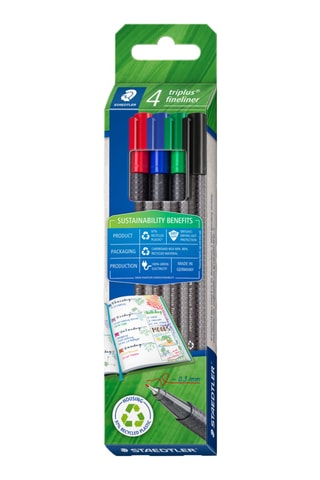 2 x 4 canetas de feltro Triplus® - 4 tintas