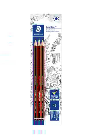 3 x 3 lápis de grafite Tradition® 110 - HB