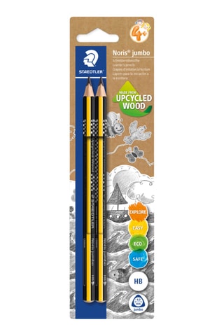 2 x 2 lápis de grafite triangular de grande módulo Noris® jumbo 119 - HB