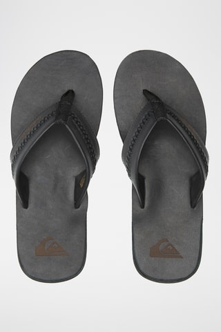 Tongs en cuir - Noir - Quiksilver