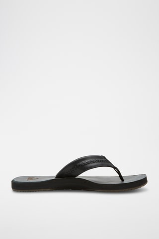Tongs en cuir - Noir - Quiksilver