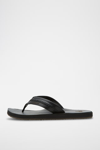 Tongs en cuir - Noir - Quiksilver