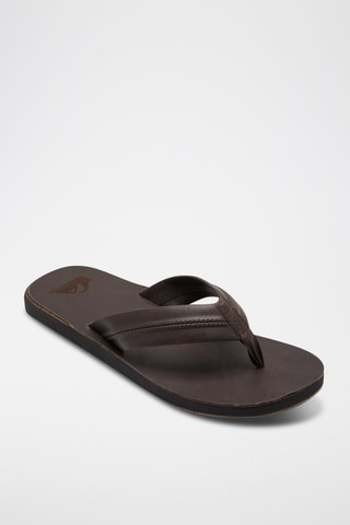 Tongs en cuir - Marron - Quiksilver