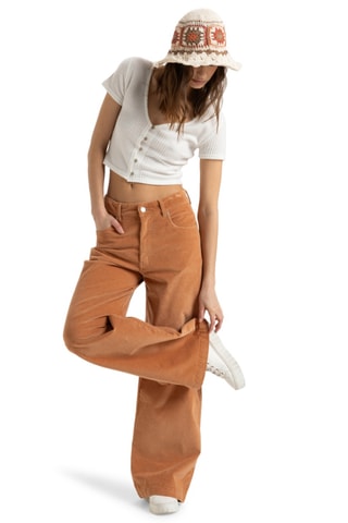 Pantalon flare en velours taille haute - Camel - Roxy