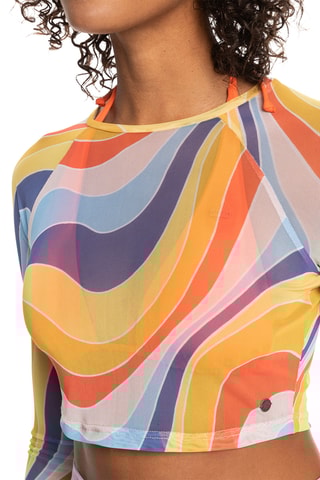Crop top - Jaune et bleu marine - Roxy