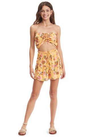 Crop top bustier - Orange et beige clair - Roxy