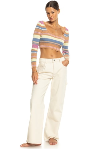 Crop top - Marron et jaune - Roxy