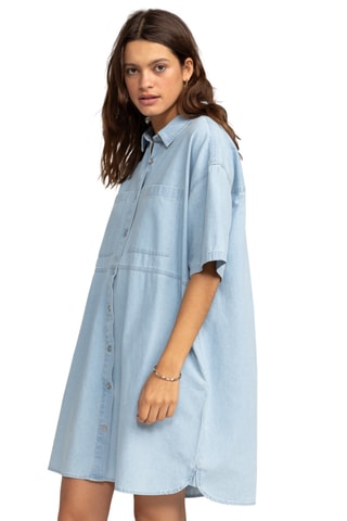 Robe chemise en jean - Bleu clair - Roxy