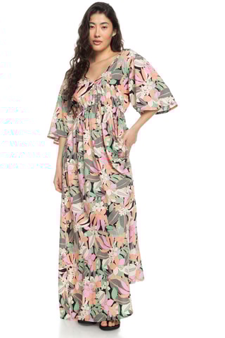 Robe longue - Noir et blanc - Roxy