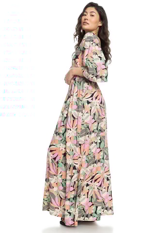 Robe longue - Noir et blanc - Roxy