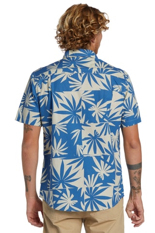 Chemise regular en coton biologique - Bleu roi et beige - Quiksilver