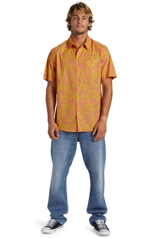 Chemise regular en coton biologique - Rose et moutarde - Quiksilver