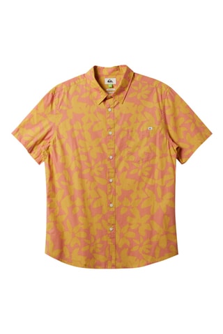 Chemise regular en coton biologique - Rose et moutarde - Quiksilver