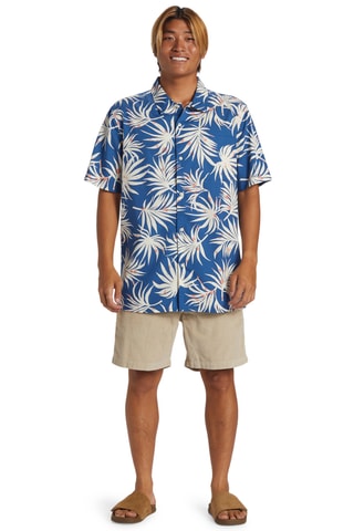 Chemise regular en coton biologique - Bleu marine et blanc - Quiksilver