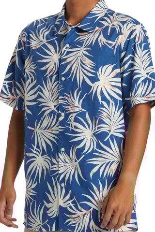 Chemise regular en coton biologique - Bleu marine et blanc - Quiksilver